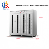 Fabrieksdirect verkoop 90/102/120/136/trays voedseldroger elektrische fruit- en groentedroger