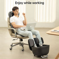 Masseur de pieds électrique pliable Shiatsu Enjoy Master avec fonction de pétrissage, compression d'air, chauffage et musique, universel