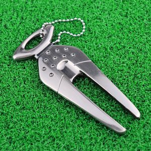 <b>Golf</b> Divot Tool Zinc Alloy Short Chain Convenient Green Fork For <b>Golf</b> Course Repair - Product Image 3