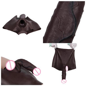 SXXY Silikon Realistischer Männlicher Hohler Strap-on Harness <span class=keywords><strong>Dildo</strong></span> <span class=keywords><strong>Penis</strong></span> Verlängerung, 24,5 cm Hohler <span class=keywords><strong>Dildo</strong></span> für Männer Penisvergrößerer - Product Image 3