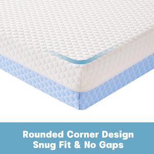 38x24x4 inch kép hai mặt Bộ nhớ bọt gói và chơi Pad mini nôi bé nệm với nắp có thể tháo rời cho mini xách tay Giường cũi - Product Image 4