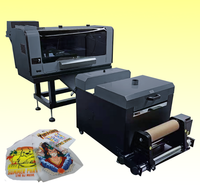 Mesin Printer DTF Qinyu Digital 30cm A3 untuk Cetak Kaos, 2 Kepala Cetak Xp600 dengan Mesin Penggoyang Bubuk