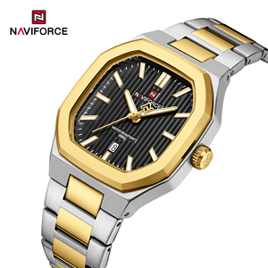 นาฬิกา NAVIFORCE รุ่น 9271 นาฬิกาควอตซ์ทรงเหลี่ยมสำหรับผู้ชาย นาฬิกาธุรกิจสแตนเลสสตีลลำลอง ของแท้ ขายส่ง - Product Image 2