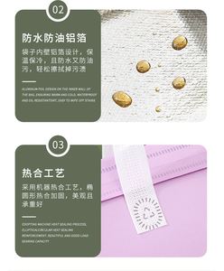Fashionable Insulated Non-woven Cooler Bag Waterproof & Food Grade Zipper Closure 200g Lightweight - Product Image 6
