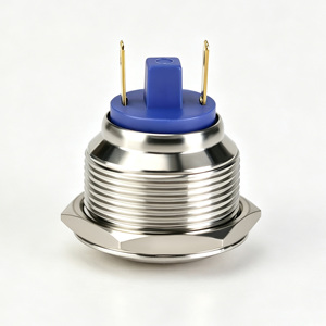 Bouton poussoir métallique à verrouillage IP65 de 12 mm, 16 mm, 19 mm, 22 mm, 25 mm pour système de revêtement en poudre - Product Image 3