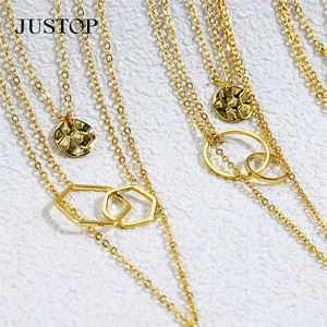 Cadena de Eslabones Unisex de Acero Inoxidable, Chapada en Oro y Plata, Resistente al Agua, Personalizable al por Mayor, Joyería de Moda, Collar de Oro de 24k - Product Image 2