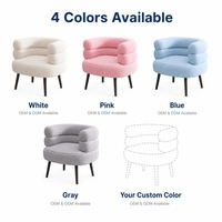 Fauteuil de Salon Pivotant Moderne en Sherpa pour Salon de Manucure et Coiffeuse – Vente Directe en Gros