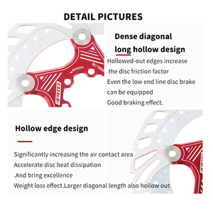 จานเบรคจักรยาน PRO-R03 ขนาด 180 มม. 160 มม. ทำจากอลูมิเนียมอัลลอยด์แบบโปร่ง สำหรับจักรยานเสือภูเขา - Product Image 5