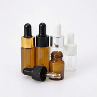 Flacons pulvérisateurs miniatures en verre ambré de 1 ml, 2 ml, 3 ml, 5 ml, flacons en verre transparent pour huiles essentielles et sérums avec impression sérigraphique