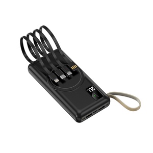 Batería Externa Personalizada con Logotipo, 20000 mAh, Carga Inalámbrica, 10000 mAh, Cargador Portátil, Batería Externa Delgada con Cable - Product Image 1