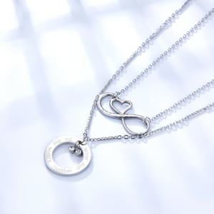 Conjuntos de Collares de Diamantes Americanos de Acero Inoxidable Chapados en Oro para Mujer, Collar Magnético de Moissanita de Oro Blanco, el Mejor Collar de la Amistad - Product Image 6