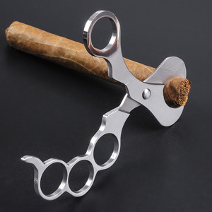 Tijeras para Cigarros de Acero Inoxidable al por Mayor, Diámetro de Corte de 23 mm |   Tijeras para tabaco de bolsillo con mango articulado, a granel, YunAng OEM - Product Image 1