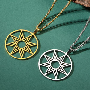 Ожерелье Myshape Octagram звезда Иштар инанна богиня асирийская звезда кулон из нержавеющей стали древняя греческая мифология ювелирные изделия - Product Image 1