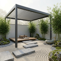 Pergola en aluminium, fabrication directe d'usine pour hôtels, complexes hôteliers, restaurants, balcons, projets d'espaces extérieurs, fabricant sur mesure