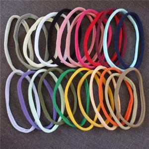 Weiche Dünne Nylon Stirnbänder Stretchy Haar band Dünne elastische haarband DIY für Kleinkind Baby Haar bogen Zubehör Eine Größe Passt alle