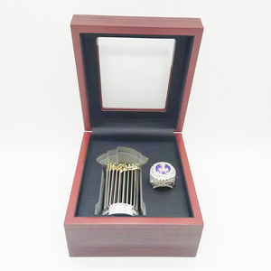 2023 texas rangers vô địch vòng và trophy với hộp hiển thị thể thao thủ công mỹ nghệ cho người hâm mộ thể thao hợp kim bóng chày trophy cup - Product Image 2