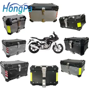 22L/35L/36L/38L/46L/55L/65L/80L/100Lバイクトランクボックスアルミニウム合金トップケーストラベルラゲッジオートバイ収納ボックス