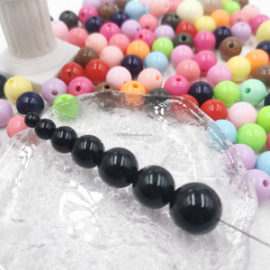 Cuentas Redondas de Acrílico Coloridas de 6-20 mm para Hacer Pulseras, Cuentas de Plástico Tipo Chicle, Cuentas Sueltas al por Mayor para Manualidades - Product Image 2