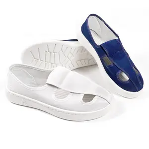 ESD PU PVC SPU 청정실 신발 정전기 방지 시동 밝은 파란색 정전기 방지 강철 발가락 안전 신발 정전기 방지 ESD 신발