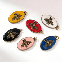 Vansantti Luxury Ellipse GG Alloy Zinc Alloy Bee Charm Bracelet Necklace Charms 18K Gold Plated Casual/Sporty Unisex Gift