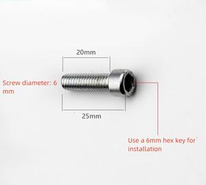 Vis de <span class=keywords><strong>plaque</strong></span> d'<span class=keywords><strong>immatriculation</strong></span> pour moto et <span class=keywords><strong>cyclomoteur</strong></span>, en aluminium de couleur fleur sculptée, 6 mm, haute qualité, remplacement/réparation - Product Image 5