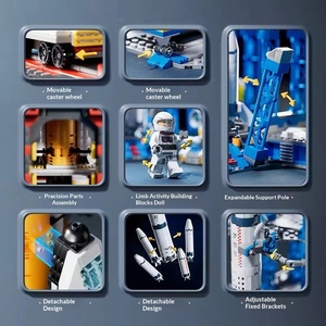 Juguetes de Bloques de Construcción de Plástico para Niños, Modelo Educativo de Ciencia Aeroespacial y Tecnología para el 1 de Junio, Ensamblaje de Piezas Pequeñas, Regalo Festivo - Product Image 3