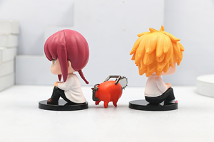 H7CM 6 piezas=1 set Figuras de acción mini de personajes CSM sentados, Denji Pochita, de PVC, decoración para escritorio, salpicadero de coche, adorno de pastel de <span class=keywords><strong>anime</strong></span> - Product Image 4