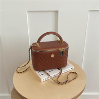 Sac bandoulière en cuir PU 2026 avec chaîne, petit sac à main léger pour femme avec fermeture éclair