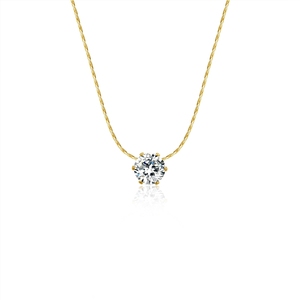 Colar de Zircônia Redonda em Ouro 18k - Corrente Ajustável +CM, Pingente <span class=keywords><strong>Floral</strong></span> Elegante, Joia Feminina Única Mais Vendida - Product Image 4