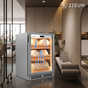 Zieun bán buôn Tủ trà cửa kính bằng thép không gỉ với kiểm soát nhiệt độ không thấm nước độ ẩm bền chắc chắn chốt - Product Image 4