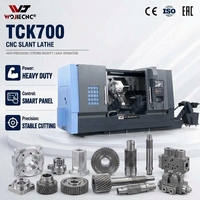 Tour CNC économique à banc incliné TCK700, machine de tournage à haute rigidité pour la découpe lourde, destinée au traitement des pièces automobiles en métal