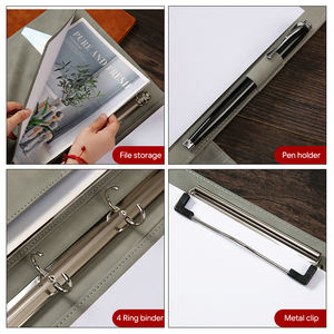 Funda con Cierre de Material PU Premium para Artículos Esenciales de Oficina con Diseño Multifuncional, Bloc de Notas y Opciones Personalizables - Product Image 4