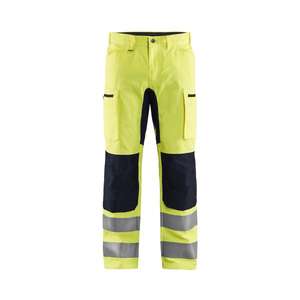 BLAKLADER - 158518113399C150 Hi-Vis <b>trousers</b> with stretch Yellow/<b>Black</b> - EAN 7330509702956 HI-VIS <b>WORKWEAR</b> - Product Image 1
