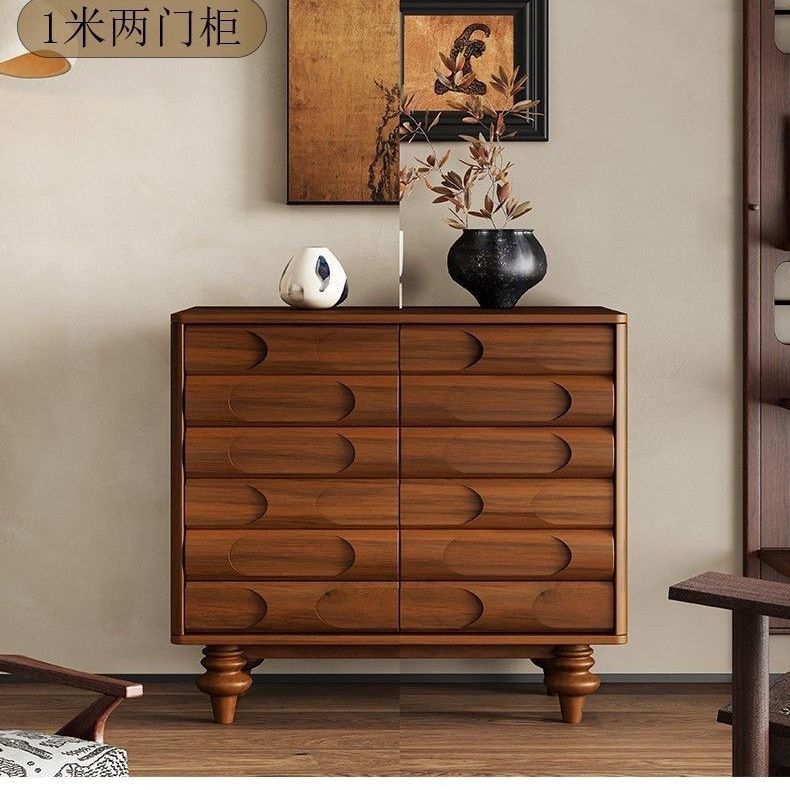 Armoire à deux portes en bois massif de 1 mètre