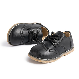 Klassieke feest- en bruiloftschoenen voor kinderen, jongens, van PU leer, rubberen zachte zool, school- en kinderschoenen. - Product Image 3