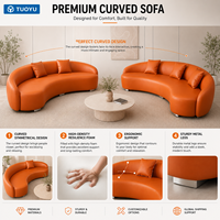 Canapé moderne en cuir PU orange, capitonné, pour discothèque, KTV, bar, salon, mobilier design orange moderne