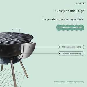 Barbecue d'extérieur, barbecue portable de 18 pouces, barbecue au charbon de bois <span class=keywords><strong>Apple</strong></span> Grill - Product Image 2