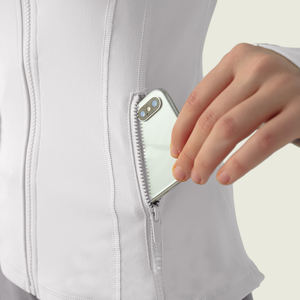 Roregal <span class=keywords><strong>Veste</strong></span> de Sport Yoga <span class=keywords><strong>Femme</strong></span> Neuve Nylon Extensible avec Fermeture Éclair Manches Longues pour Course Automne/<span class=keywords><strong>Hiver</strong></span> - Product Image 3