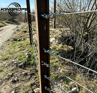 Barrière de sécurité en câble métallique galvanisé à chaud 3x7 pour autoroute, bord de route et clôture de sécurité paysagère