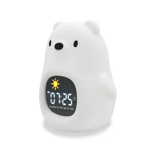 Designed for Kids New Digital White noise device with Wake-up Led Light Sunrise RGB Natural Light Alarm Clock