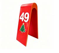 Support de table en plastique en forme de A pour numéros de table de Noël avec fente pour carte pour restaurant