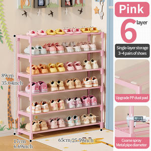 <span class=keywords><strong>Scarpiera</strong></span> in Metallo a 4/5/6 Strati, Porta Borse, Antiruggine, Salvaspazio, Design Smontabile <span class=keywords><strong>per</strong></span> Ingresso Bambini e Soggiorno - Product Image 6