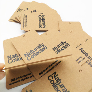 Etiquetas de ropa de impresión reciclada de lujo, nuevo diseño personalizado, papel troquelado, Swing - Product Image 5