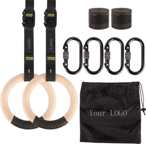 Anillas de Gimnasia de Madera de Doble Círculo CZFIF con Correas Numeradas de Ajuste Rápido para Ejercicio de Cuerpo Completo, Calistenia y Gimnasio en Casa - Product Image 1