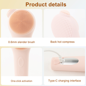 New Arrival <strong>Electric</strong> Face Cleansing Brush Waterproof Soft Silicone Face Scrubber Pore Cleaning Whitening <strong>Facial</strong> <strong>Massager</strong> - Product Image 4