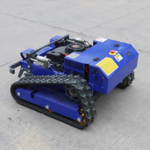 Potente Tosaerba Telecomandato <span class=keywords><strong>con</strong></span> <span class=keywords><strong>Avviamento</strong></span> <span class=keywords><strong>Elettrico</strong></span>, Cingoli in Gomma e Pala per Bonifica Terreni - Product Image 2