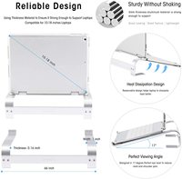Support ergonomique pour ordinateur portable, 11-17 pouces, pas cher, Roc, support avec plateforme amovible, pour ordinateur portable