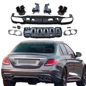 Diffuser bibir belakang hitam mengkilap Upgrade E53 E63 AMG Diffuser belakang untuk Mercedes Benz E Class W213 Coupe 2016 2017 2018 2019 2020