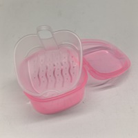 Nouvelle conception, boîte à prothèses dentaires en plastique colorée, double couche, étui pour appareil orthodontique, pour ranger les aligneurs dentaires