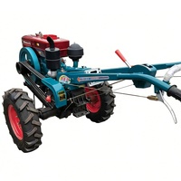 Tracteur agricole à chenilles 8 CV avec télécommande, moteur Hongfu, charrue 2 roues motrices et garantie d'un an